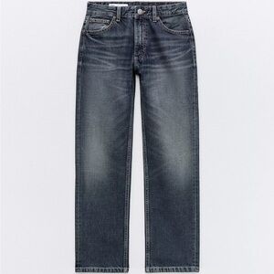 Zara Women's Straight Jeans in Washed Black